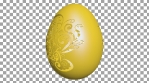 Easter Egg 3D video animation. Transparent background. 4K