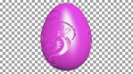 Easter Egg 3D video animation. Transparent background. 4K