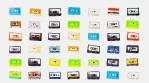 Stop motion of different cassette tapes