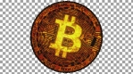 Bitcoin Cryptocurrency Digital Coin 4K Vj Loop with Alpha Crypto Blockchain Technology
