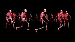 Skeleton marching in a circle.