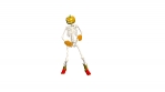 Halloween skeleton dance with hat, boots and gloves.