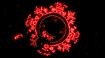 elegant HALLOWEEN BACKGROUND ROTATION SHILOUTTE glowing line path RED moving thin DECORATIVE