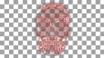 FORMING MEXICAN SKULL HALLOWEEN glow background LINES PATH lights RED