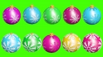 Christmas tree balls 3D animation.