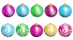 Christmas tree balls 3D animation.