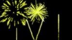 COOL FIREWORKS WITH COOL TRAILS YELLOW  RACK 09