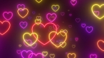 Neon Valentine Love Hearts Fluorescent LED Lights Glow Flying Forward