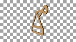 Golden 3D Christmas Loop Icon - Hat