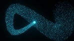 Infinity particle animation cyan 2