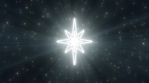 Northern Star Shape in Night Sky Christmas Winter Neon Lights Tunnel