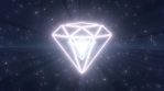 Shining Crystal Gemstone Diamond Gem Shape Outline Neon Lights Tunnel