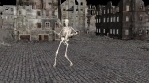 Apocalypse city skeleton dance 3D animation.