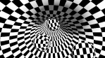 Abstract geometric optical illusion video.