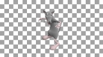 Dancing mouse. 3D realistic professional animation.