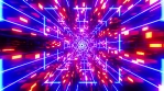 Vj Loop Blue Neon Disco Tunnel 003