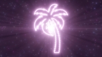 Aesthetic Palm Tree Vaporwave Shape Outline Glow Neon Lights Tunnel.mov