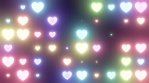 Flashing Neon Hearts Light Grid Array Glowing Bright Rainbow Colors.mov