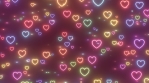 Moving Rainbow Heart Shape Outlines Glowing Neon Fluorescent Lights.mov