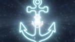 Old Ship Anchor Nautical Sea Shape Outline Glowing Neon Lights Tunnel.mov