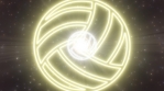 Volleyball Sport Shape Outline Glow Neon Lights Tunnel Portal Shines.mov