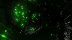 Sci-fi industrial spiral green glow 3d seamless loop