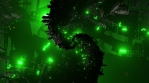 Sci-fi industrial spiral green glow zoom 3d seamless loop