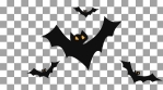 4 Halloween Animation Bats flying around alpha channel