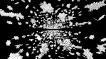 Animated snowflakes. 3D animation.