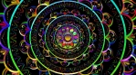 mandala slow hipnotic background rotatory loopable organic motion colorful glow 32