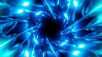 blue flashing light on futuristic spiral tunnel vj loop background for audio visualization