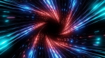 red blue sci-fi space spiral tunnel abstract background vj loop