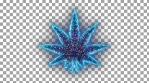 02 Trippy Weed Leaf - Blue Glow