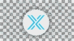 immutable x IMX TOKEN ICON COIN logo with immutable x IMX particles on movement background glow