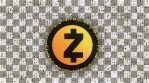 zcash ZEC  logo ICON COIN  particles loopable background glow alpha matte
