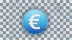 EURO COIN EUR ICON with EURO COIN EUR ICON particles on movement background glow alpha matte