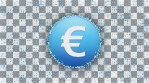 EURO COIN EUR ICON with EURO COIN EUR particles loopable background glow alpha matte