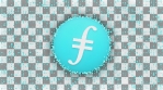 FILECOIN COIN FIL ICON with FILECOIN COIN FIL particles loopable background glow alpha matte