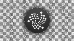 IOTA COIN MIOTA ICON with IOTA COIN MIOTA particles loopable background glow alpha matte