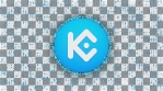 KuCoin ICON with KuCoin ICON particles loopable background glow alpha matte