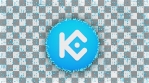 KuCoin Shares ICON withKuCoin Shares particles on movement background glow alpha matte