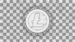 Litecoin ICON with Litecoin ICON particles loopable background glow alpha matte