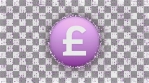 Pound GBP ICON with Pound GBP ICON particles loopable background glow alpha matte