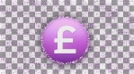 Pound GBP ICON with Pound GBP particles on movement background glow alpha matte