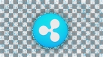 RIPPLE XRP ICON with RIPPLE XRP ICON particles on movement background glow alpha matte