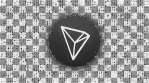 TRON TRX ICON with TRON TRX particles loopable background glow alpha matte