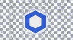 chainlink LINK logo ICON with chainlink LINK logo particles on movement background glow alpha matt 2