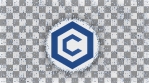 cronos CRO logo ICON with cronos CRO logo particles on movement background glow alpha matte