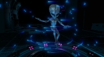 Seamless loopable animation of an alien floating in a spaceship