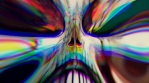 Cool Halloween painted sKulls_05 glitch effect